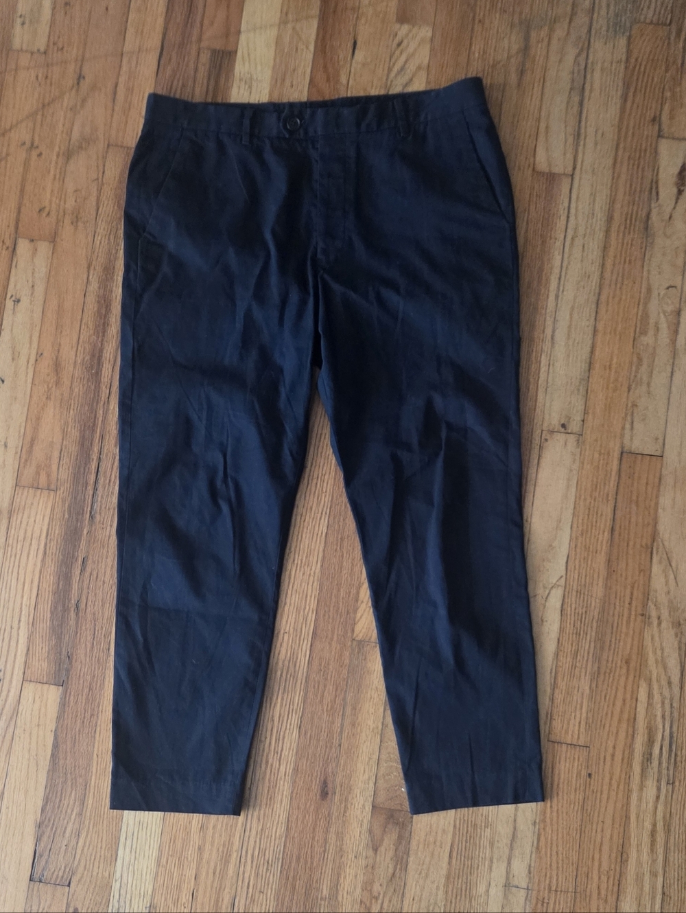 AllSaints Men's 33 Black Slim Casual Trousers Chino Pants Button Fly
